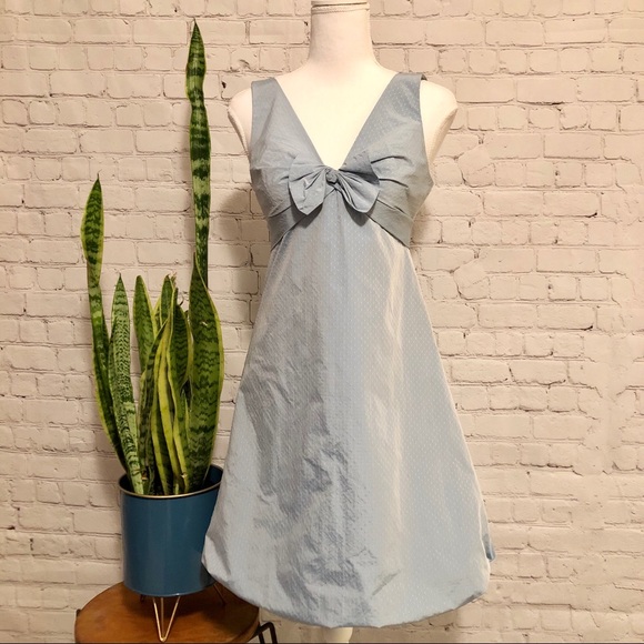 BCBGMaxAzria Dresses & Skirts - BCBG MaxAzria Swiss Dot Baby Blue Bubble Dress
